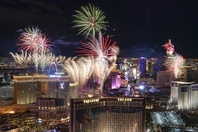 Las Vegas New Year's Eve Fireworks 2023 - 2024