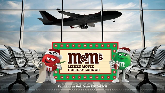 Mars Introduces M&M's Merry Movie Holiday Lounge To Spread Cheer To Travelers This Season