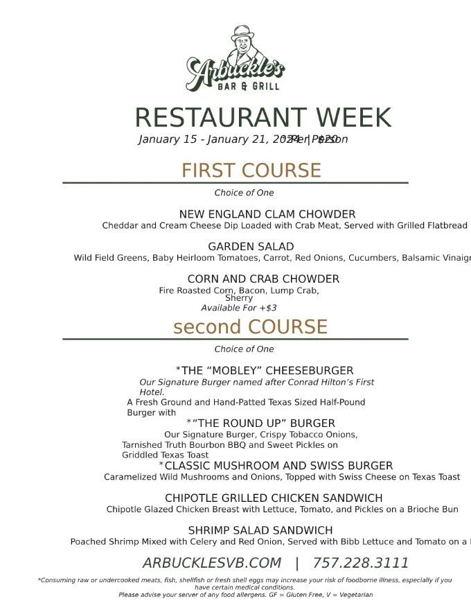 Virginia Beach Restaurant Weeks 2024