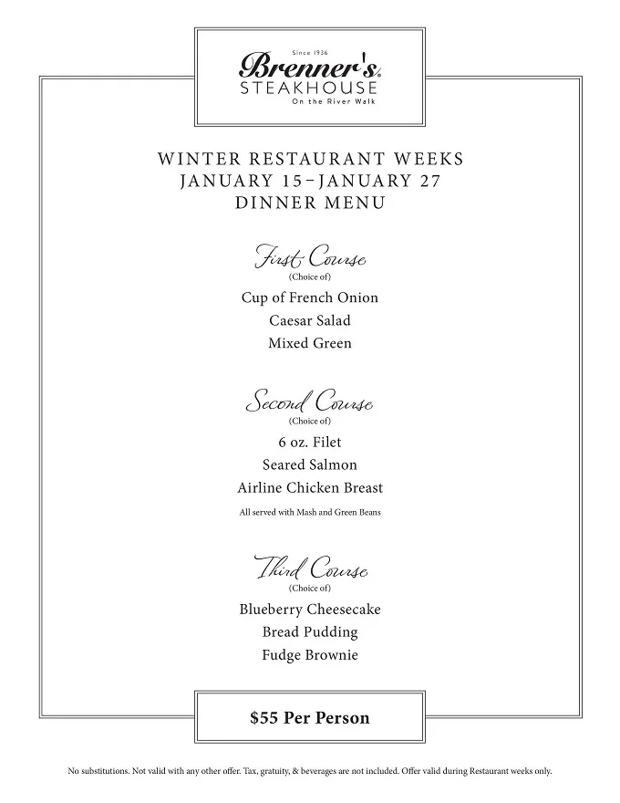 San Antonio Culinaria Restaurant Weeks 2024 Winter Foodgressing