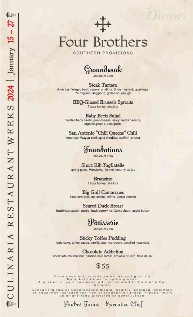 Culinaria Winter Restaurant Week 2024: Menus, Dates
