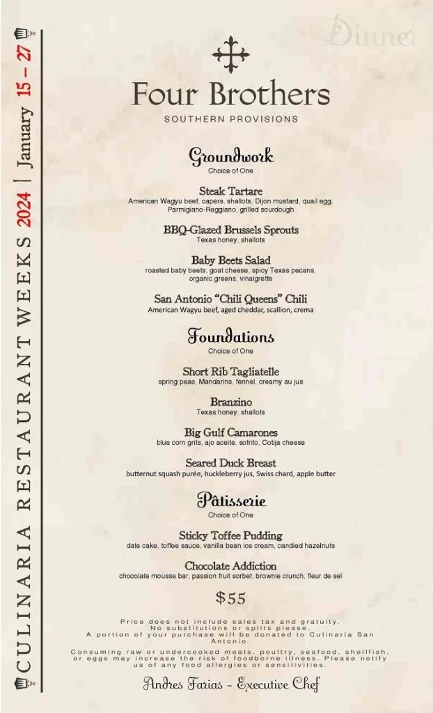 Culinaria Winter Restaurant Week 2024: Menus, Dates