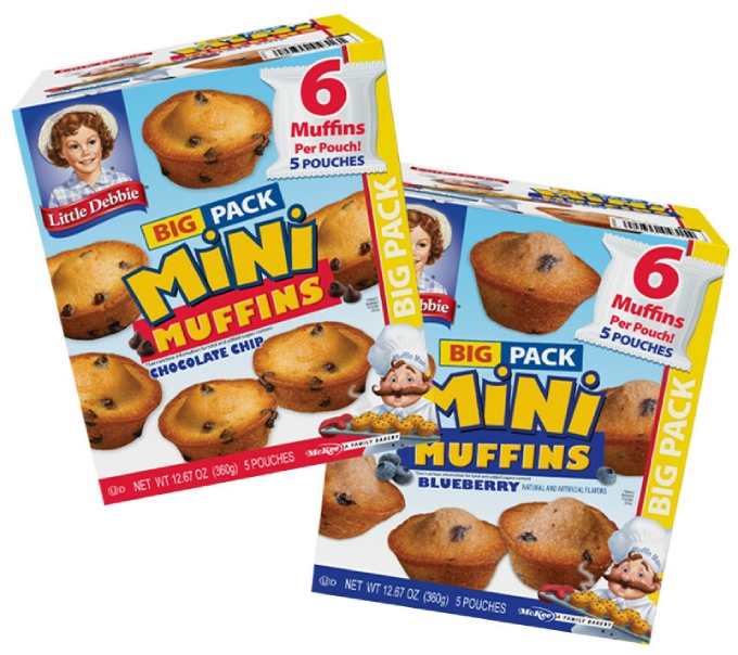 Little Debbie Big Pack Mini Muffins in Chocolate Chip and Blueberry