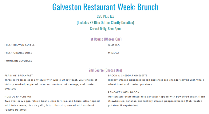Galveston Restaurant Week 2024 Texas: Menus, Dates