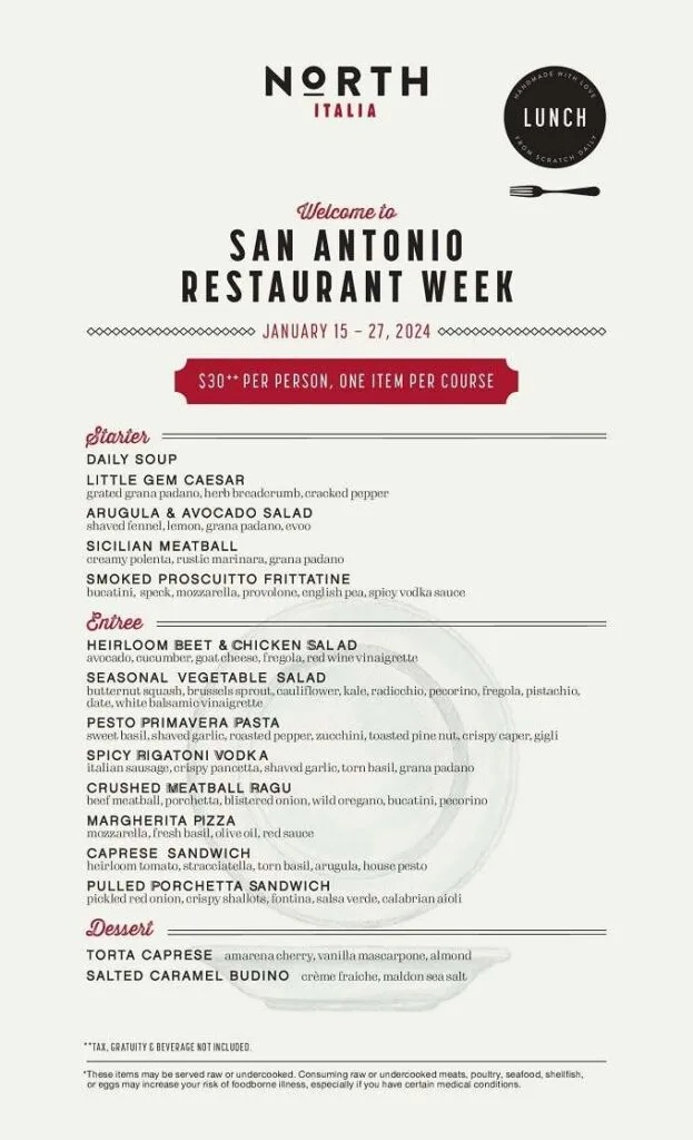 San Antonio Culinaria Restaurant Weeks 2024 Winter Foodgressing