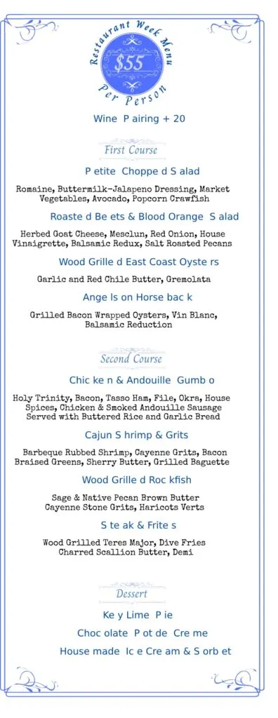 Metropolitan Washington Restaurant Week 2024 Winter Highlights