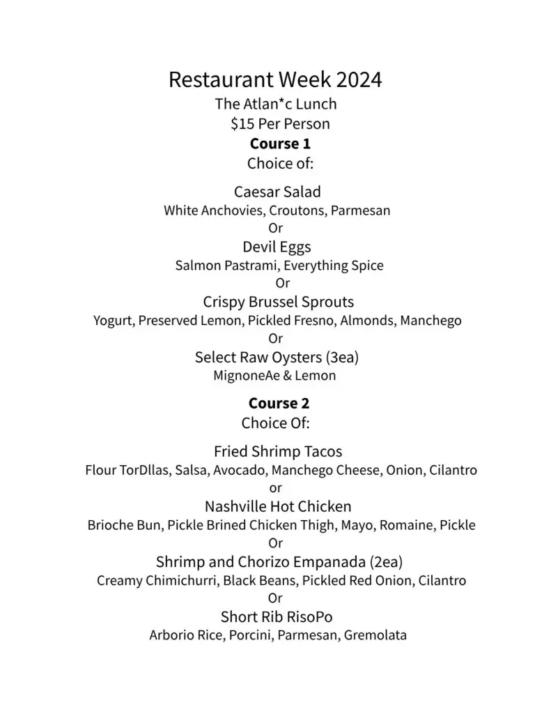 Virginia Beach Restaurant Weeks 2024