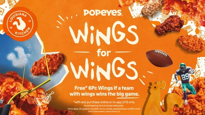 Popeyes Promises Free Wings If A Team With Wings Wins The Big Game
