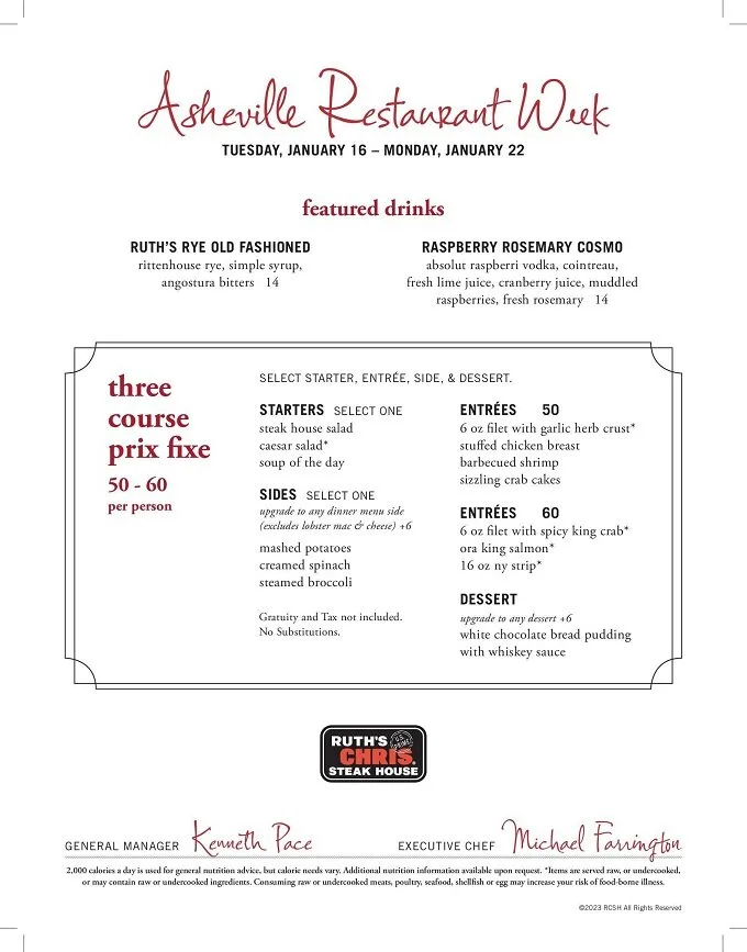 Asheville Restaurant Week 2024 NC Menus, Dates Foodgressing