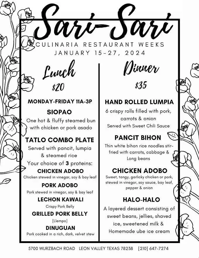 Culinaria Winter Restaurant Week 2024: Menus, Dates