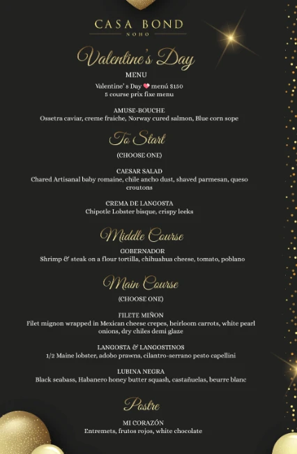 Valentine s Day NYC 2024 Restaurant Hotel Dinner Offerings