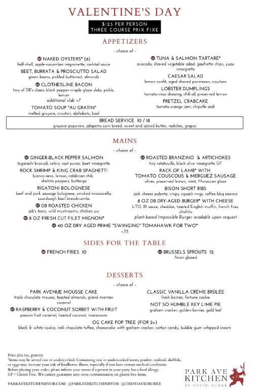 Valentine s Day NYC 2024 Restaurant Hotel Dinner Offerings