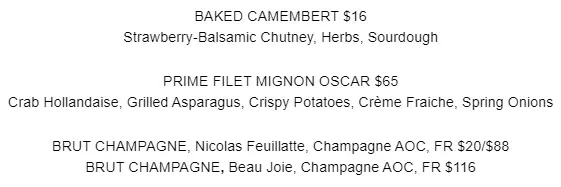 Valentine's Day Dining Guide