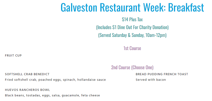 Galveston Restaurant Week 2024 Texas: Menus, Dates