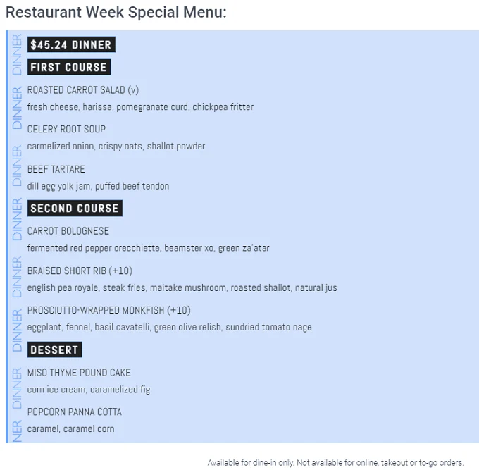 Pittsburgh Restaurant Week Winter 2024: Menus, Dates