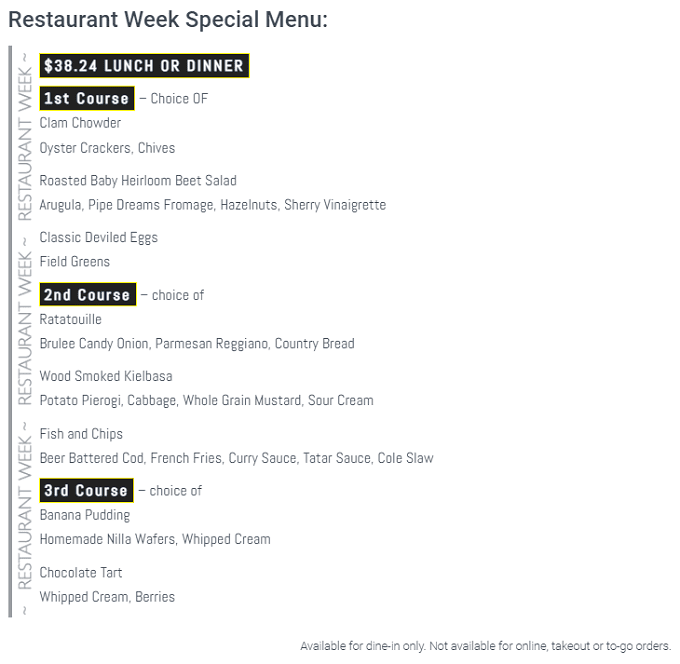 Pittsburgh Restaurant Week Winter 2024: Menus, Dates