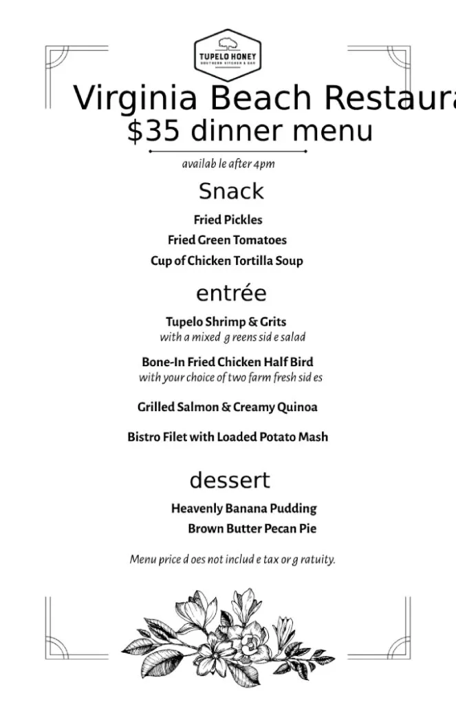 Virginia Beach Restaurant Weeks 2024