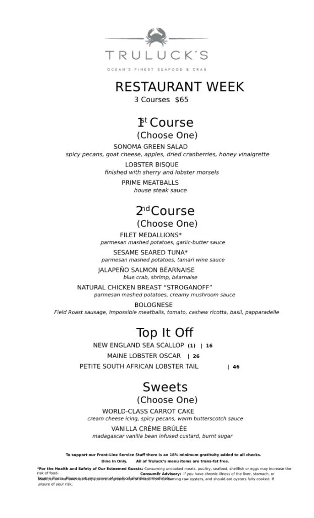 Metropolitan Washington Restaurant Week 2024 Winter Highlights