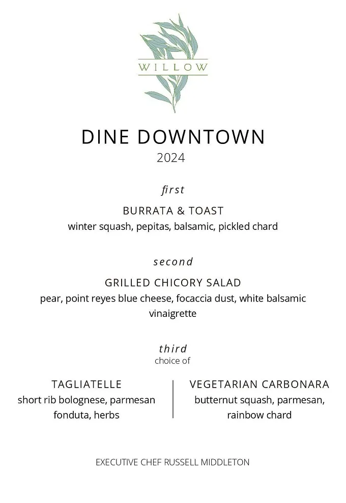 Dine Downtown Restaurant Week 2024: Menus, Dates