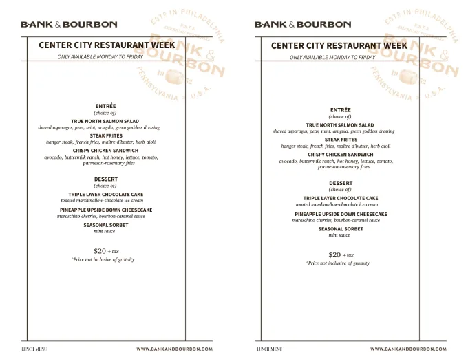 Center City District Restaurant Week 2024 Menus, Dates Foodgressing