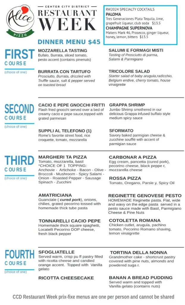 Center City District Restaurant Week 2024 Menus, Dates Foodgressing