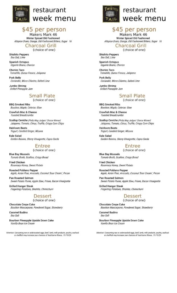 Center City District Restaurant Week 2024 Menus, Dates Foodgressing