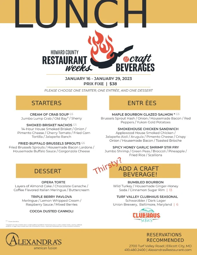 Howard County Restaurant Weeks 2024: Menus, Dates