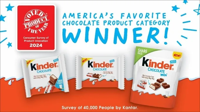 Kinder Chocolate Voted Product Of The Year 2024