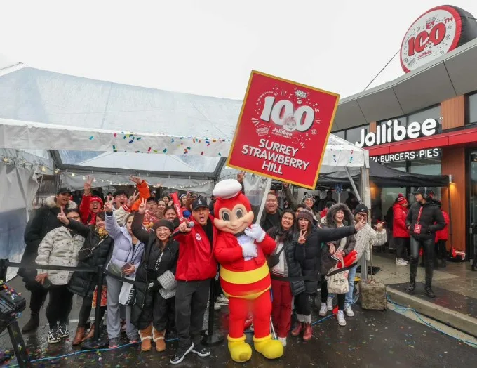 Jollibee 100th Store Location in North America in Surrey, Canada