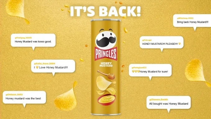 The Rumors Are True: Pringles Brings Back Fan-Favorite Honey Mustard Flavor Answering Thousands Of Social Media Pleas