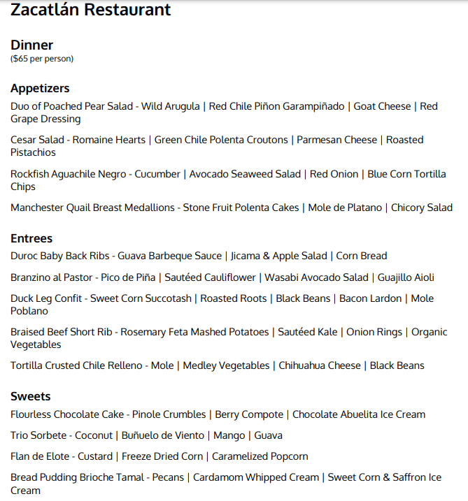Santa Fe Restaurant Week 2024: Menus, Dates