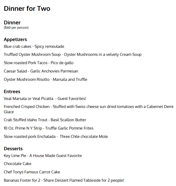 Santa Fe Restaurant Week 2024: Menus, Dates