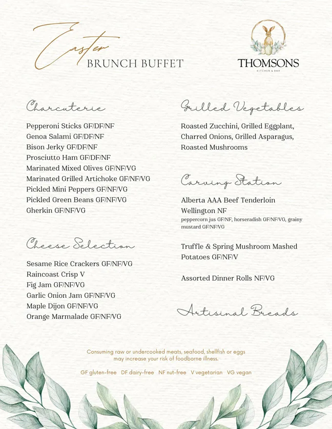 Easter Brunch Calgary 2024, Lunch, Dinner, Events