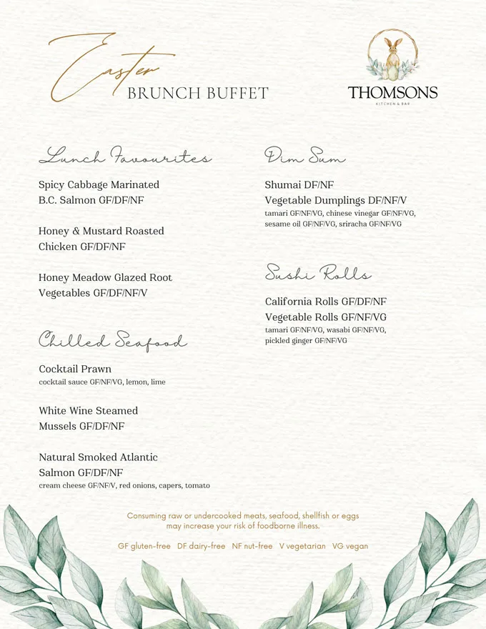 Easter Brunch Calgary 2024, Lunch, Dinner, Events