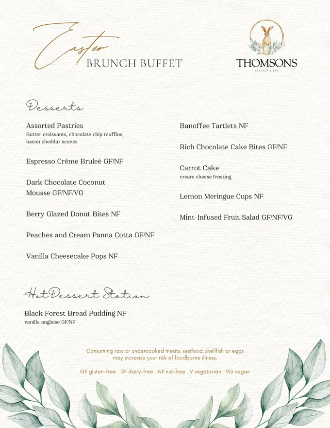 Easter Brunch Calgary 2024, Lunch, Dinner, Events