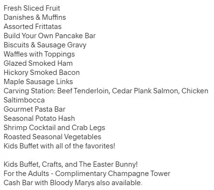 Easter Brunch Cleveland 2024, Lunch, Dinner, Events