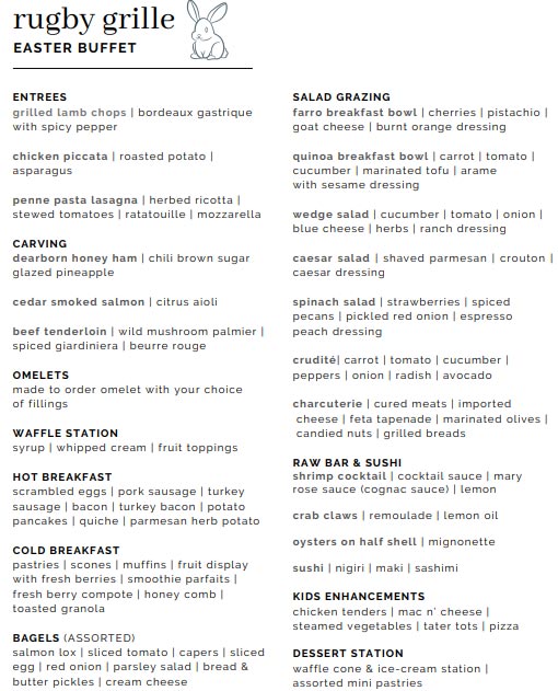 Easter Brunch Detroit 2024, Lunch, Dinner, Events Foodgressing