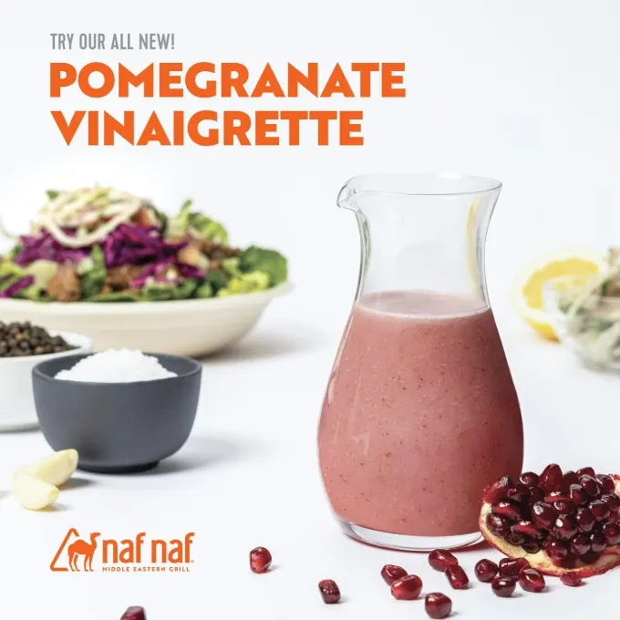 Naf Naf Grill Unveils Flavor-Filled Surprises: Say Hello to the NEW Pomegranate Vinaigrette and Build-Your-Own Kids Meals