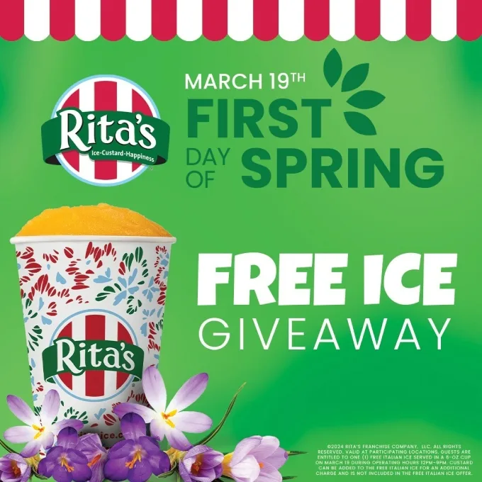Rita's Italian Ice & Frozen Custard Celebrates the First Day of Spring with Free Italian Ice and New Flavor: SOUR PATCH KIDS Watermelon Ice