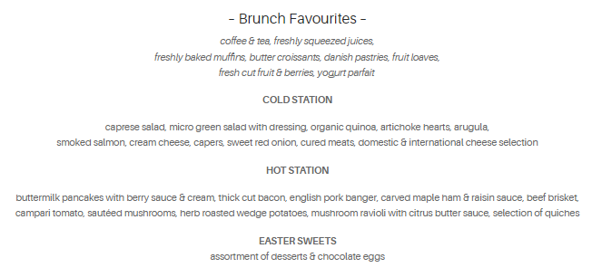 Easter Brunch Vancouver 2024, Lunch, Dinner, Events - Foodgressing