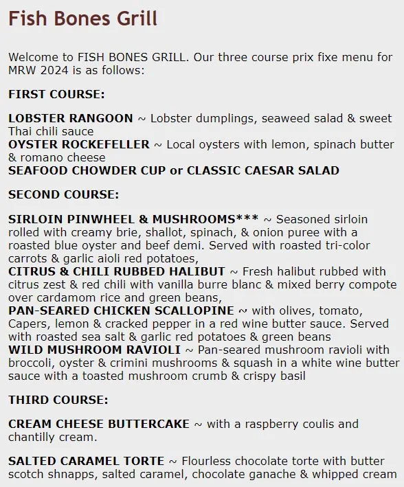 Maine Restaurant Week 2024: Menus, Dates