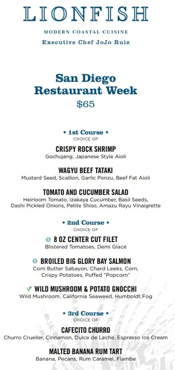 San Diego Restaurant Week 2024: Menus, Dates