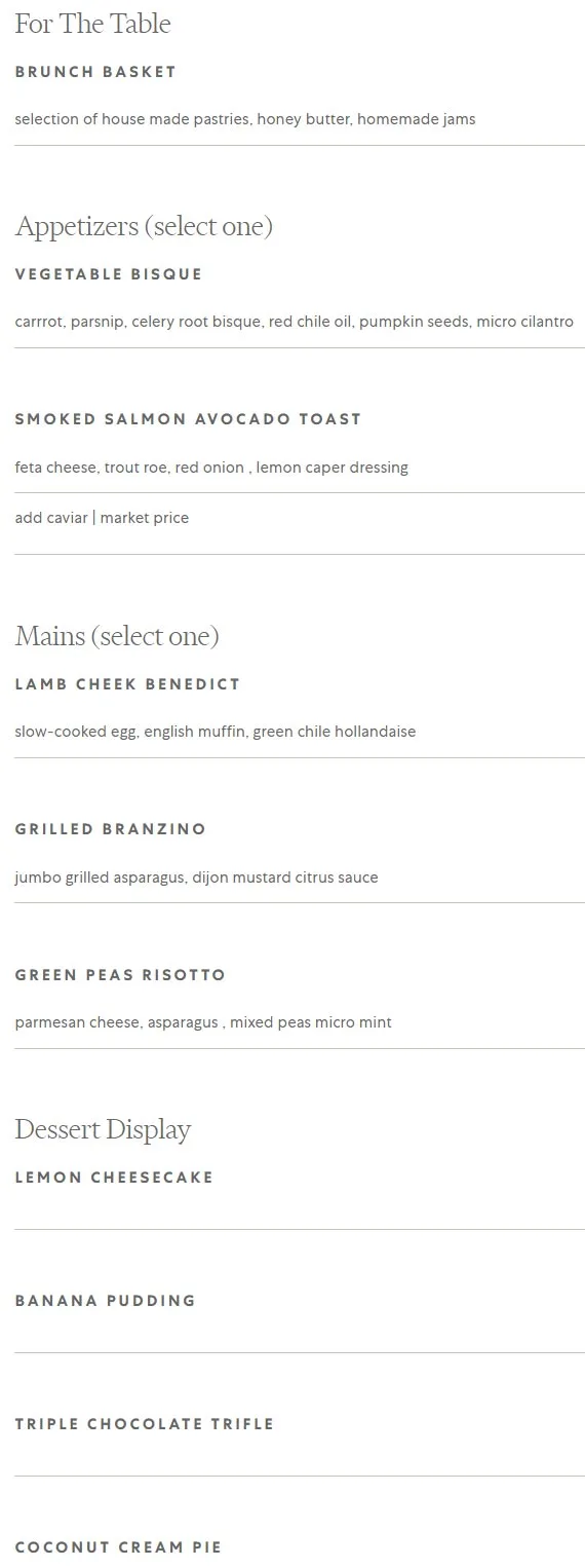 Easter Brunch Santa Fe 2024, Lunch, Dinner, Events - Foodgressing