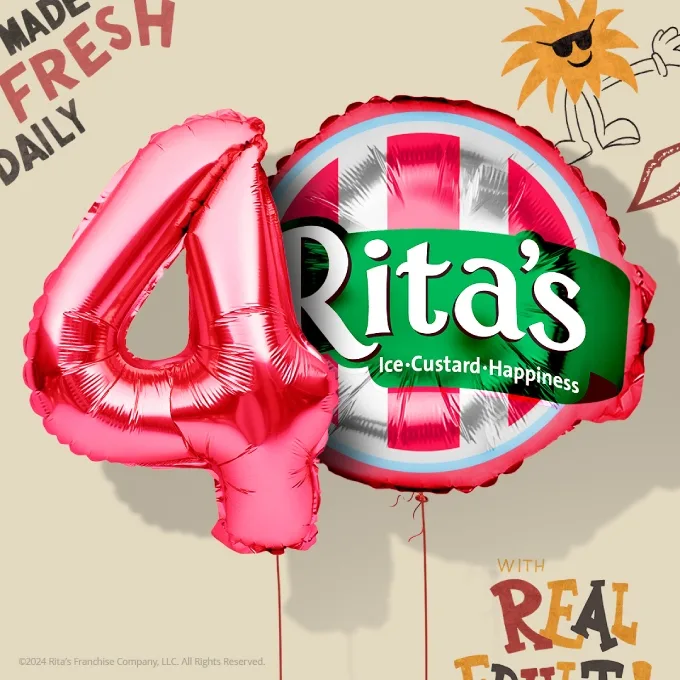 Rita&rsquo;s Launches 40th Birthday Celebration Sweepstakes Including a Trip to Italy or Iceland or Rita&rsquo;s for a Year