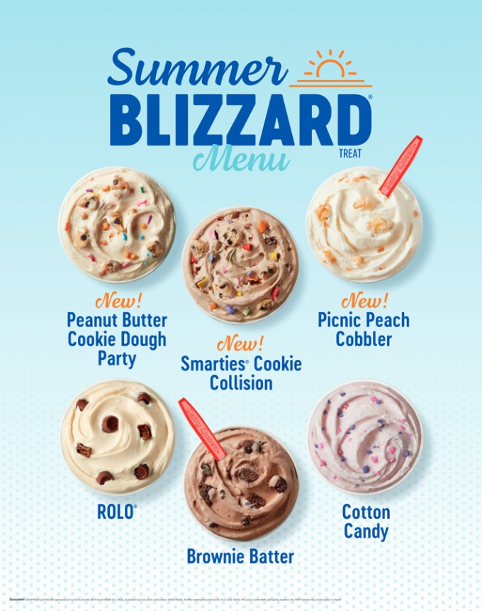 DQ Canada Summer Blizzard Menu 2024