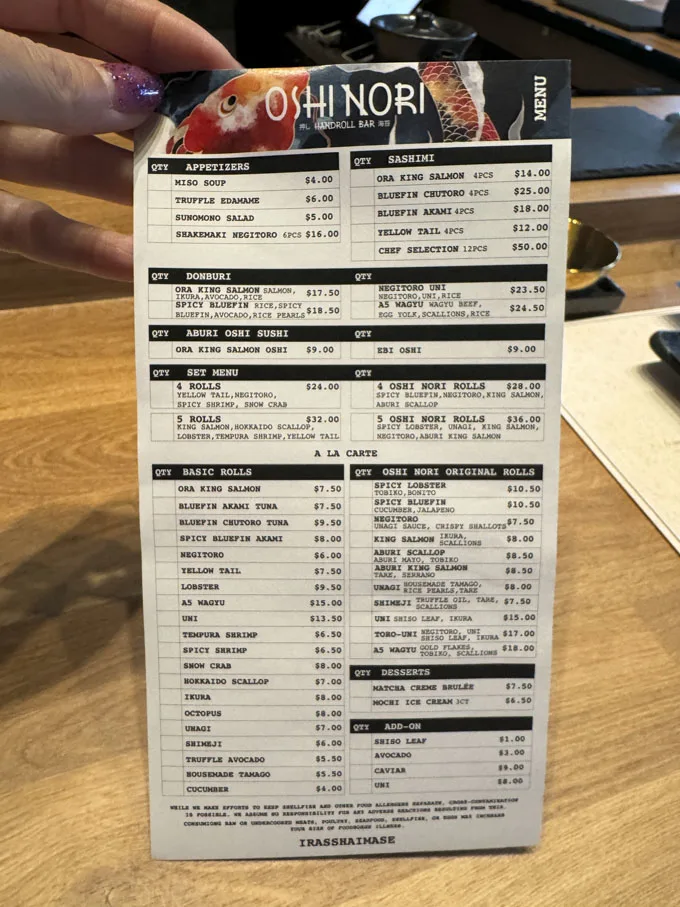 Oshinori Vancouver - New Handroll Bar in Yaletown