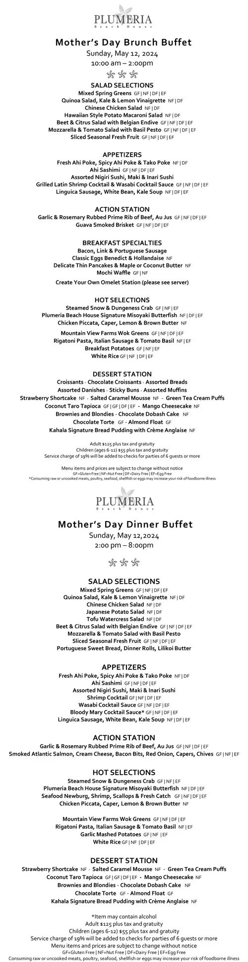 Mother's Day Brunch Honolulu 2024 Offerings by Local Restaurants