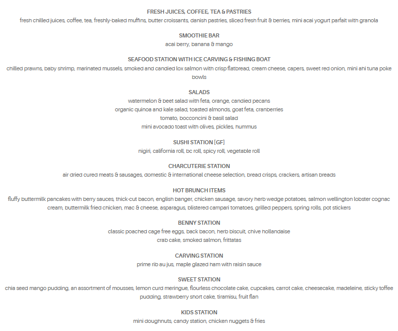 Mother's Day Brunch Vancouver 2024 Offerings