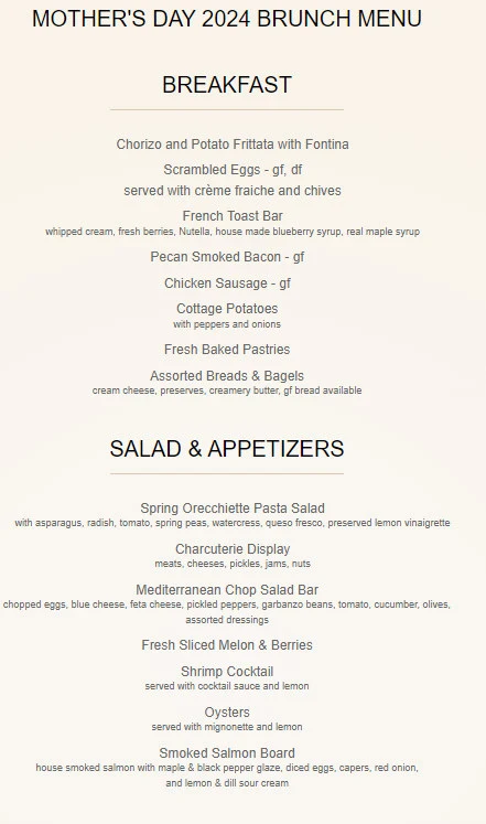 Mother's Day Brunch Minneapolis - St. Paul 2024 Offerings