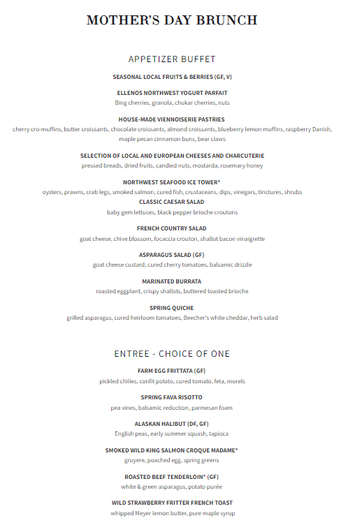 Mother's Day Brunch Seattle 2024 Offerings by Local Restaurants